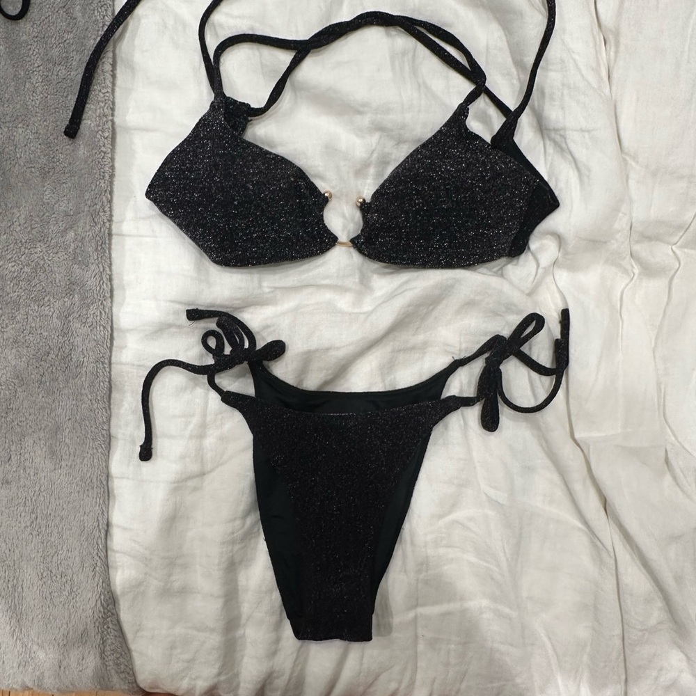 Victoria's Secret Black Sparkle Bikini